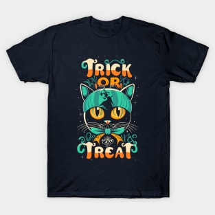 Trick or Treat Halloween Cat T-Shirt